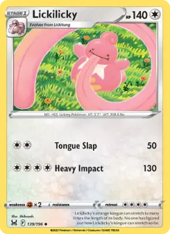 Pokémon-Karte Lickilicky 139/196