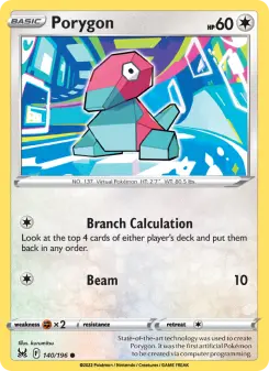 Pokémon-Karte Porygon 140/196