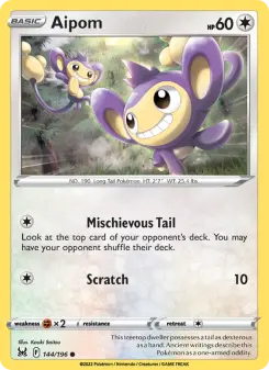 Pokémon-Karte Aipom 144/196