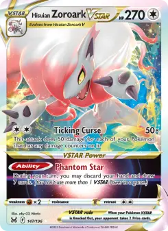 Pokémon-Karte Hisuian Zoroark VSTAR 147/196