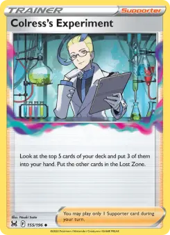 Pokémon-Karte Colress's Experiment 155/196
