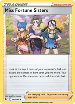 Pokémon-Karte Miss Fortune Sisters 164/196