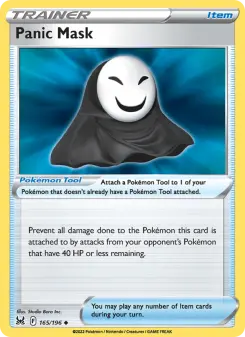 Pokémon-Karte Panic Mask 165/196