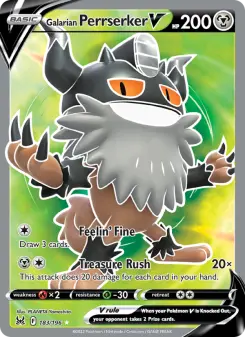 Pokémon-Karte Galarian Perrserker V 183/196