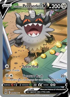 Pokémon-Karte Galarian Perrserker V 184/196