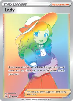 Pokémon-Karte Lady 208/196