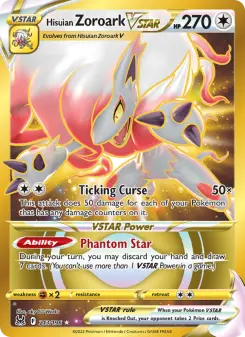 Pokémon-Karte Hisuian Zoroark VSTAR 213/196