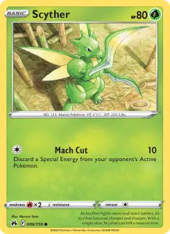Pokémon-Karte Scyther 006/159