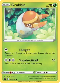Pokémon-Karte Grubbin 015/159