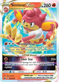 Pokémon-Karte Simisear VSTAR 023/159