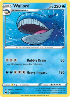 Pokémon-Karte Wailord 032/159