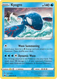 Pokémon-Karte Kyogre 036/159