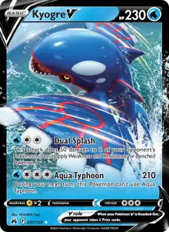 Pokémon-Karte Kyogre V 037/159