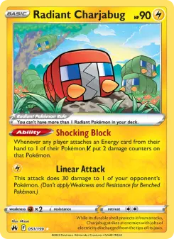 Pokémon-Karte Radiant Charjabug 051/159