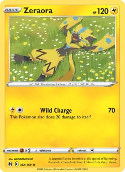 Pokémon-Karte Zeraora 052/159