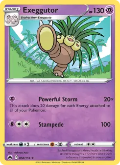 Pokémon-Karte Exeggutor 058/159
