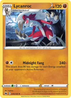Pokémon-Karte Lycanroc 074/159