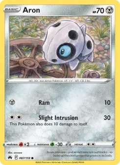 Pokémon-Karte Aron 087/159