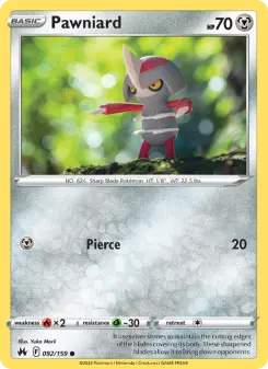 Pokémon-Karte Pawniard 092/159