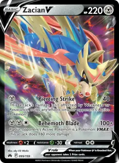 Pokémon-Karte Zacian V 095/159