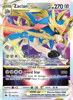 Pokémon-Karte Zacian VSTAR 096/159