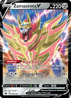 Pokémon-Karte Zamazenta V 098/159