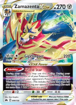 Pokémon-Karte Zamazenta VSTAR 099/159