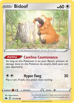 Pokémon-Karte Bidoof 111/159