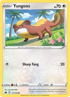 Pokémon-Karte Yungoos 117/159