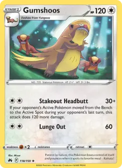 Pokémon-Karte Gumshoos 118/159
