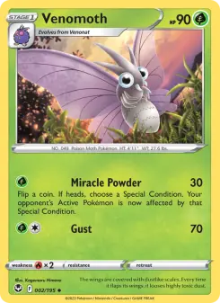 Pokémon-Karte Venomoth 002/195