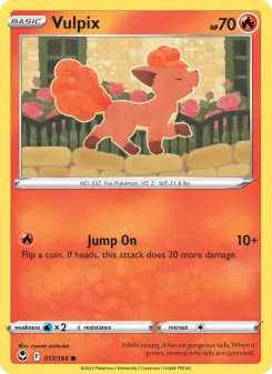 Pokémon-Karte Vulpix 017/195
