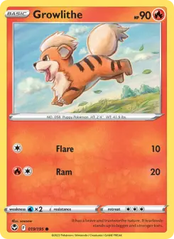 Pokémon-Karte Growlithe 019/195
