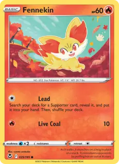 Pokémon-Karte Fennekin 025/195