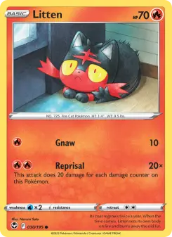 Pokémon-Karte Litten 030/195
