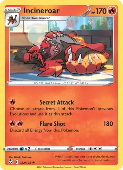 Pokémon-Karte Incineroar 032/195