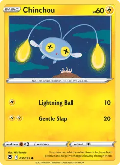 Pokémon-Karte Chinchou 051/195