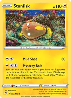 Pokémon-Karte Stunfisk 055/195