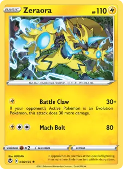 Pokémon-Karte Zeraora 056/195