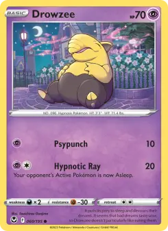 Pokémon-Karte Drowzee 060/195