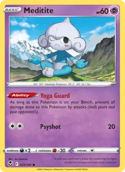 Pokémon-Karte Meditite 072/195