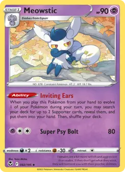Pokémon-Karte Meowstic 082/195