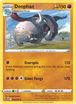 Pokémon-Karte Donphan 092/195