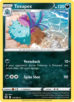 Pokémon-Karte Toxapex 115/195