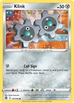Pokémon-Karte Klink 123/195