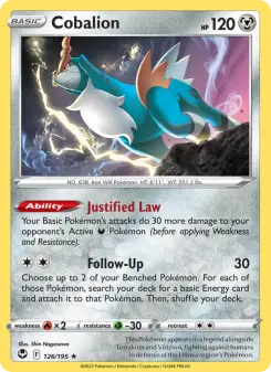 Pokémon-Karte Cobalion 126/195