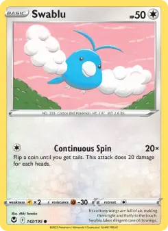 Pokémon-Karte Swablu 142/195