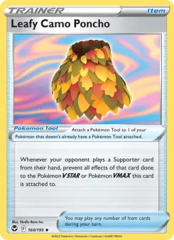 Pokémon-Karte Leafy Camo Poncho 160/195