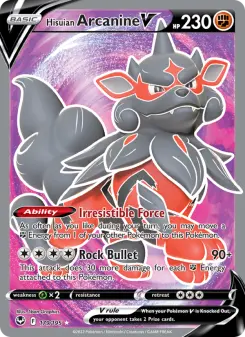 Pokémon-Karte Hisuian Arcanine V 179/195