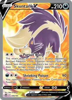 Pokémon-Karte Skuntank V 180/195
